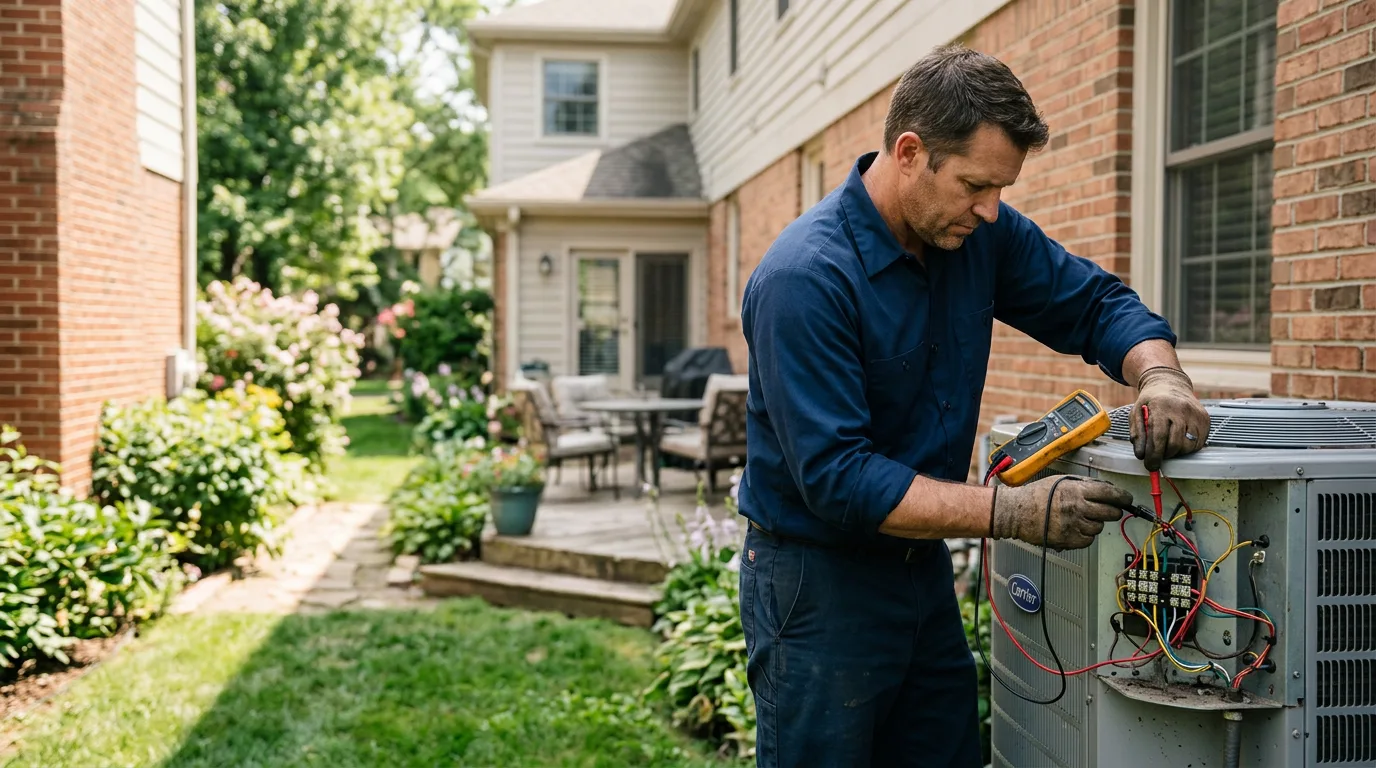 HVAC technician working near Pinecrest, CA